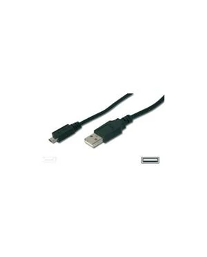 CAVO USB2.0 A-MICRO B M/M 1MT DIGITUS AK112001/DK/AK-300110-010-S NERO CONNETTORE USB