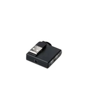 HUB USB2.0 4P DIGITUS DA70217 MINI NERO - CAVO INCLUSO -